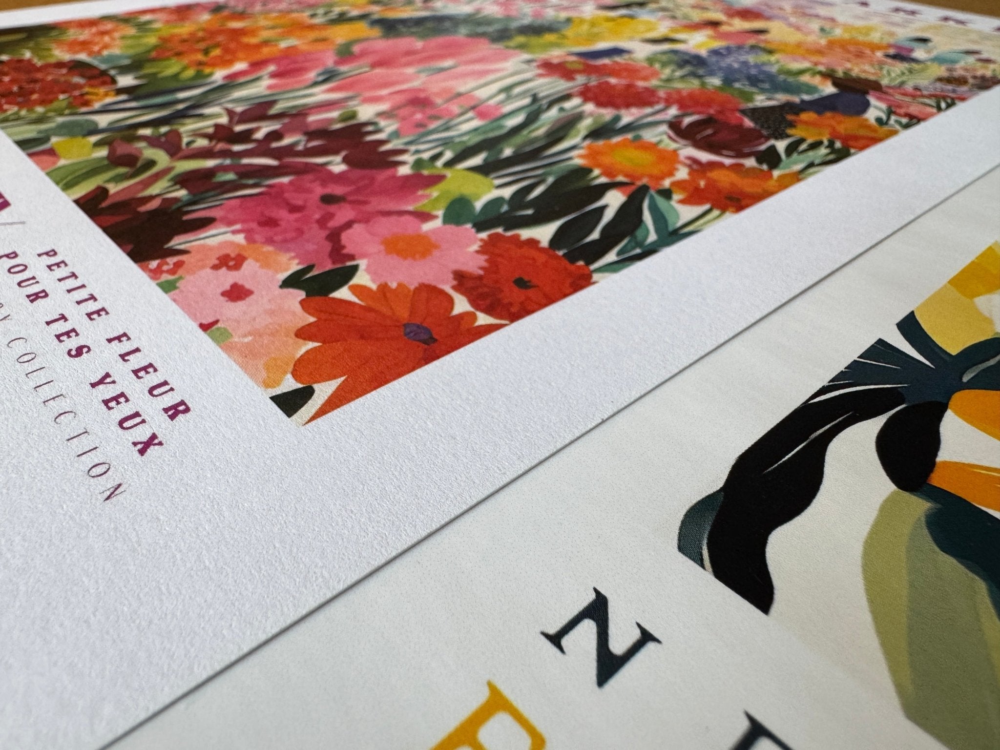 Matte vs. Semi-Glossy Paper - Flower Poster