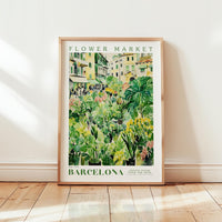 Barcelona Flower Market Poster - Posters - Flower Poster