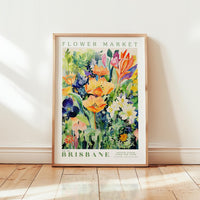 Brisbane Flower Market Poster - Posters - Flower Poster