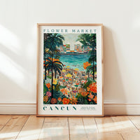 Cancun Flower Market Poster - Poster - Flower Poster
