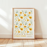 Cinque Terre Flower Market Poster - Posters - Flower Poster