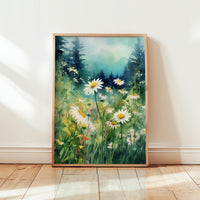 Dark Green Wildflower Poster - Poster - Flower Poster