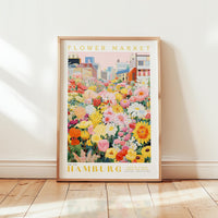 Hamburg Flower Market Poster - Posters - Flower Poster