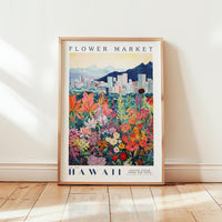 Hawaii Flower Market Poster - Posters - Flower Poster