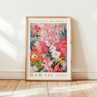 Hawaii Flower Market Poster - Posters - Flower Poster