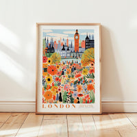 London Flower Market Poster - Posters - Flower Poster
