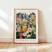 London Flower Market Poster - Posters - Flower Poster