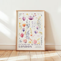 London Flower Market Poster - Posters - Flower Poster