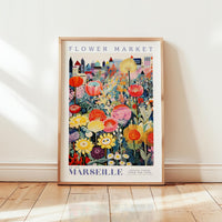 Marseille Flower Market Poster - Posters - Flower Poster