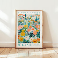 Milano Flower Market Poster - Posters - Flower Poster