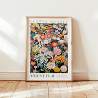 Mount Fuji Flower Market Poster - Posters - Flower Poster