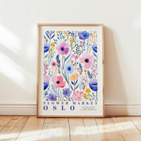 Oslo Flower Market Poster - Posters - Flower Poster