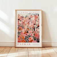 Patras Flower Market Poster - Print Material - Flower Poster