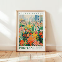 Portland Flower Market Poster - Poster - Flower Poster