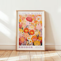 Rhodos Flower Market Poster - Posters - Flower Poster