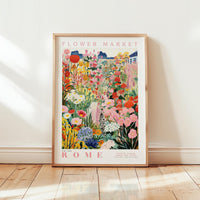 Rome Flower Market Poster - Posters - Flower Poster
