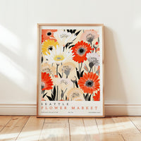 Seattle Flower Market Poster - Posters - Flower Poster
