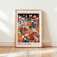 Singapore Flower Market Poster - Posters - Flower Poster