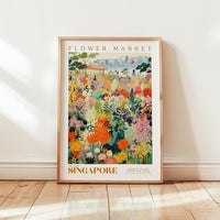 Singapore Flower Market Poster - Posters - Flower Poster