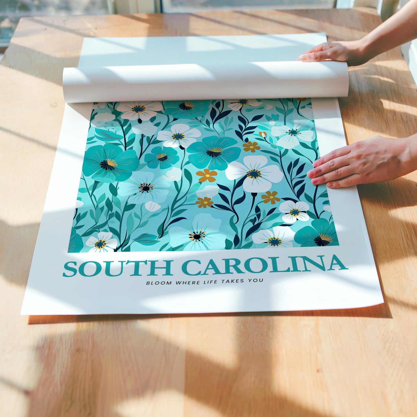 South Carolina Flower Poster