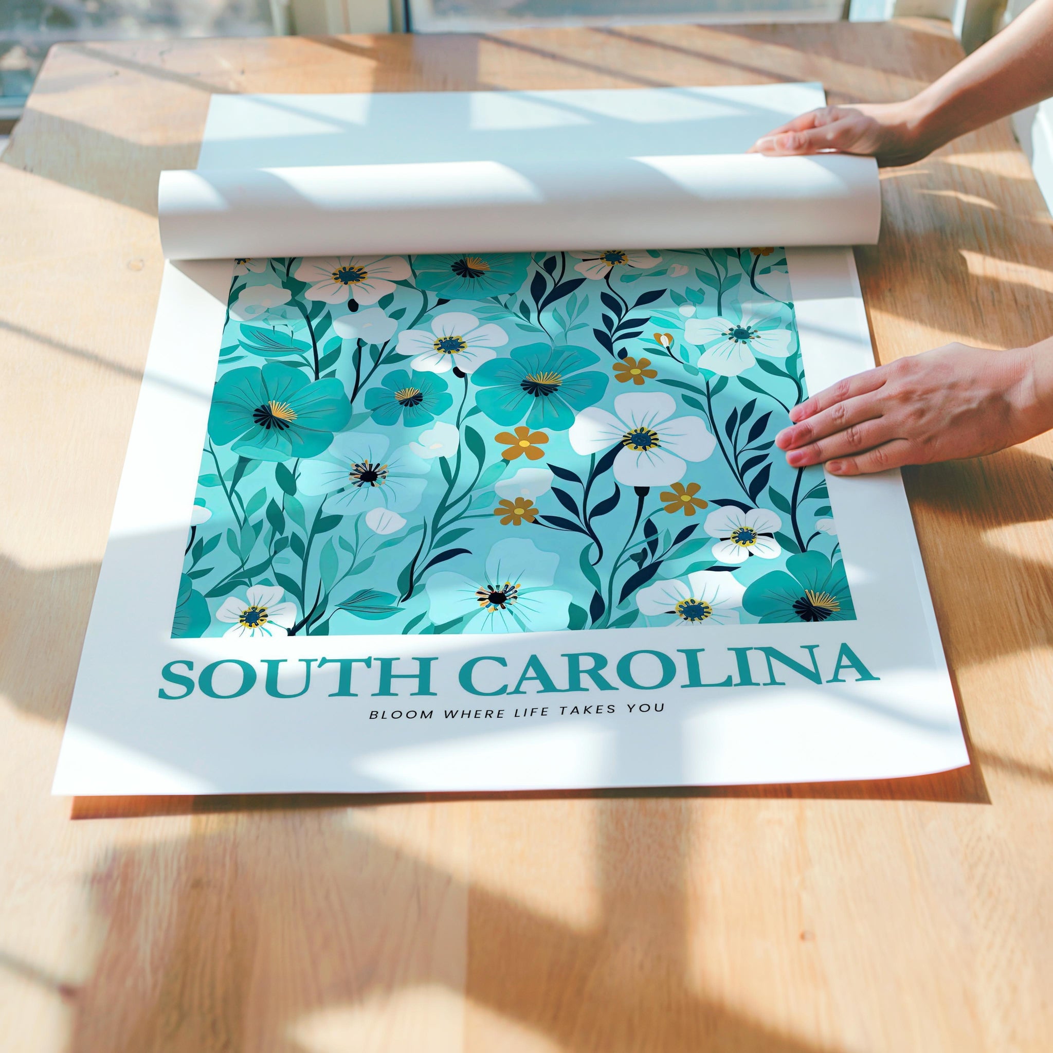 South Carolina Flower Poster