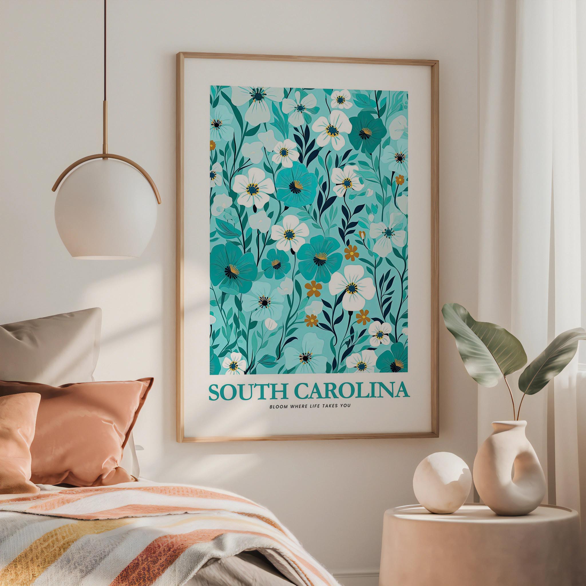 South Carolina Flower Poster