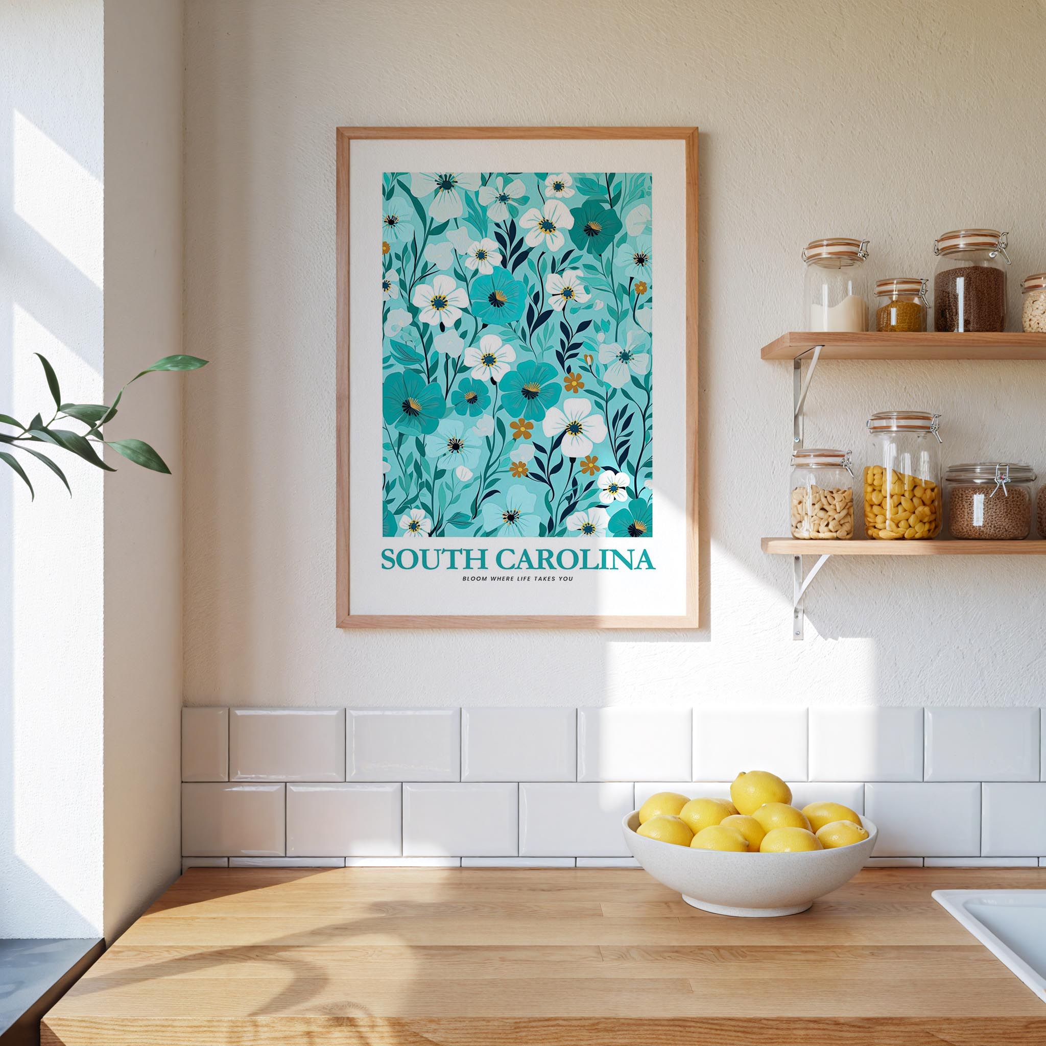 South Carolina Flower Poster