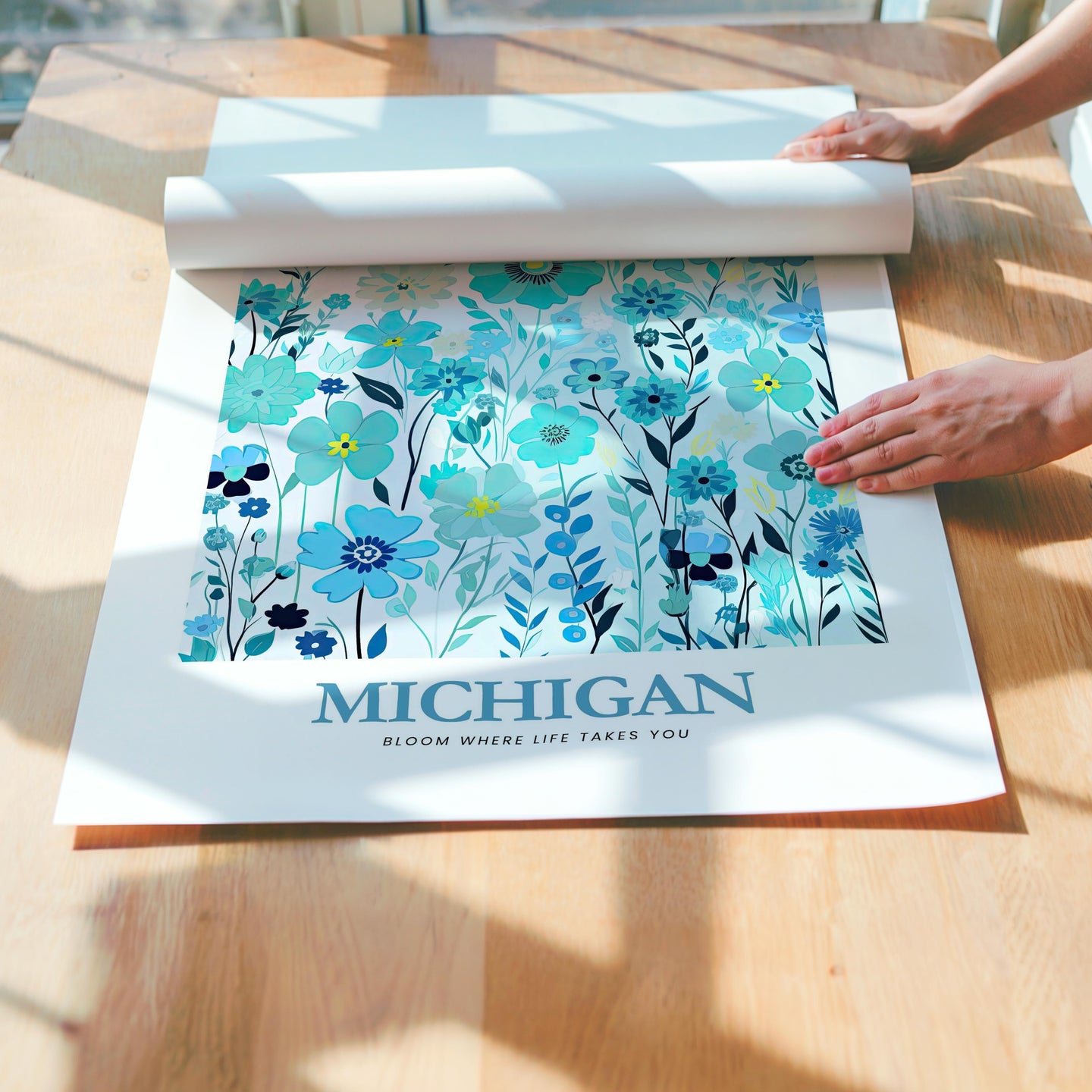 Michigan Flower Poster
