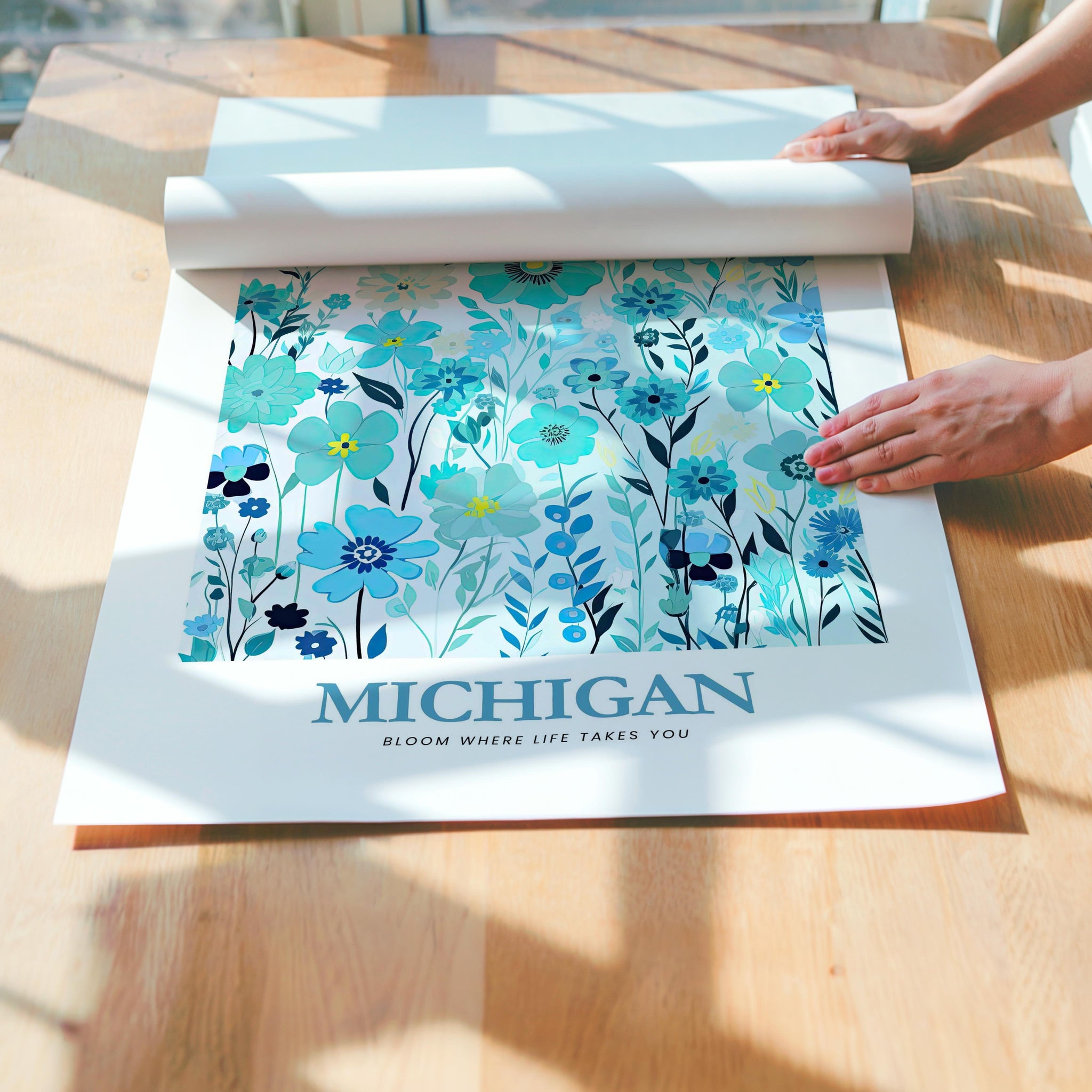 Michigan Flower Poster