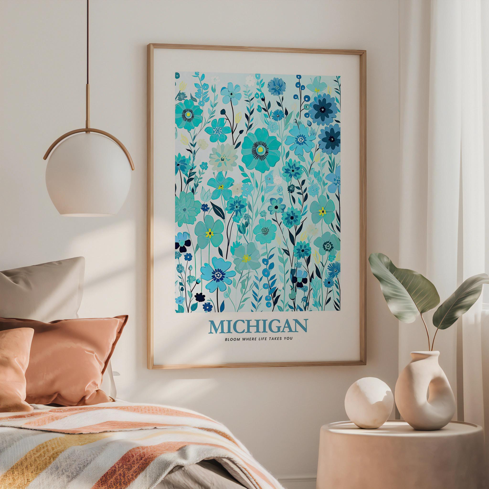 Michigan Flower Poster