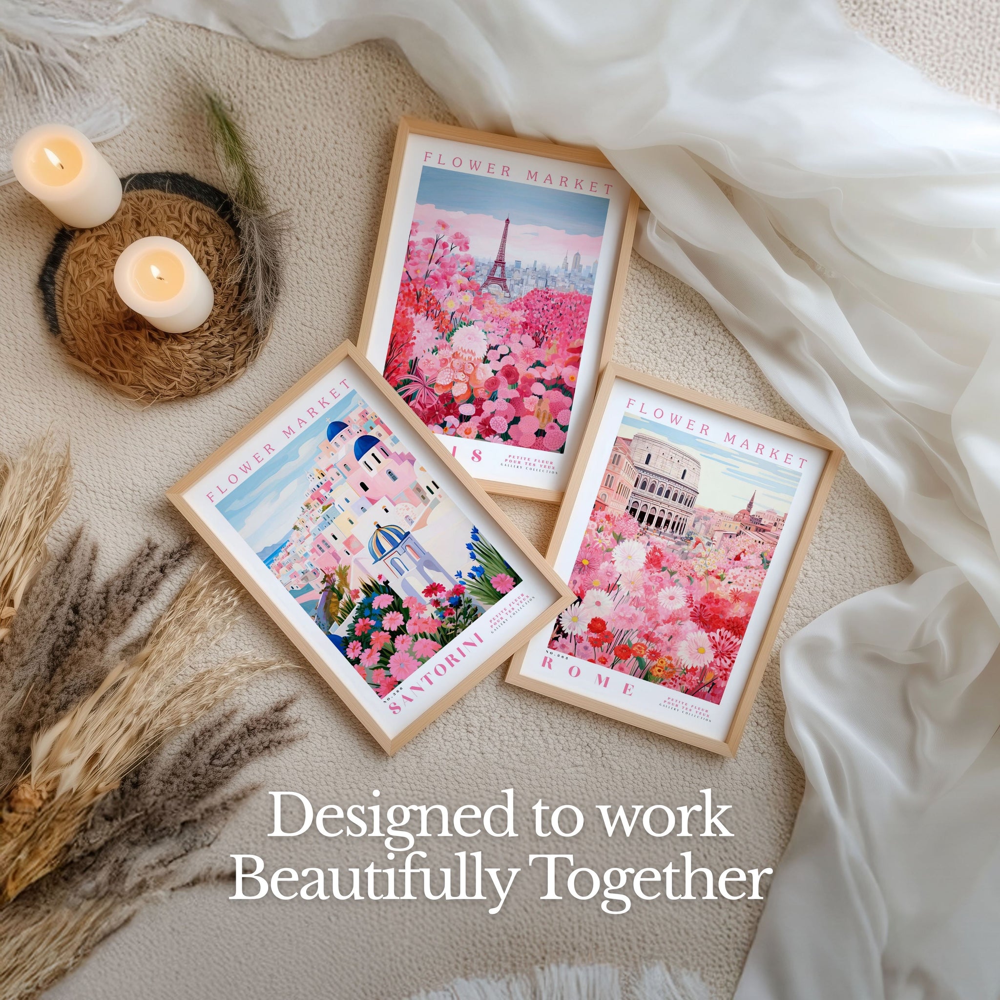 Flower Market Curated Set of 3 Prints