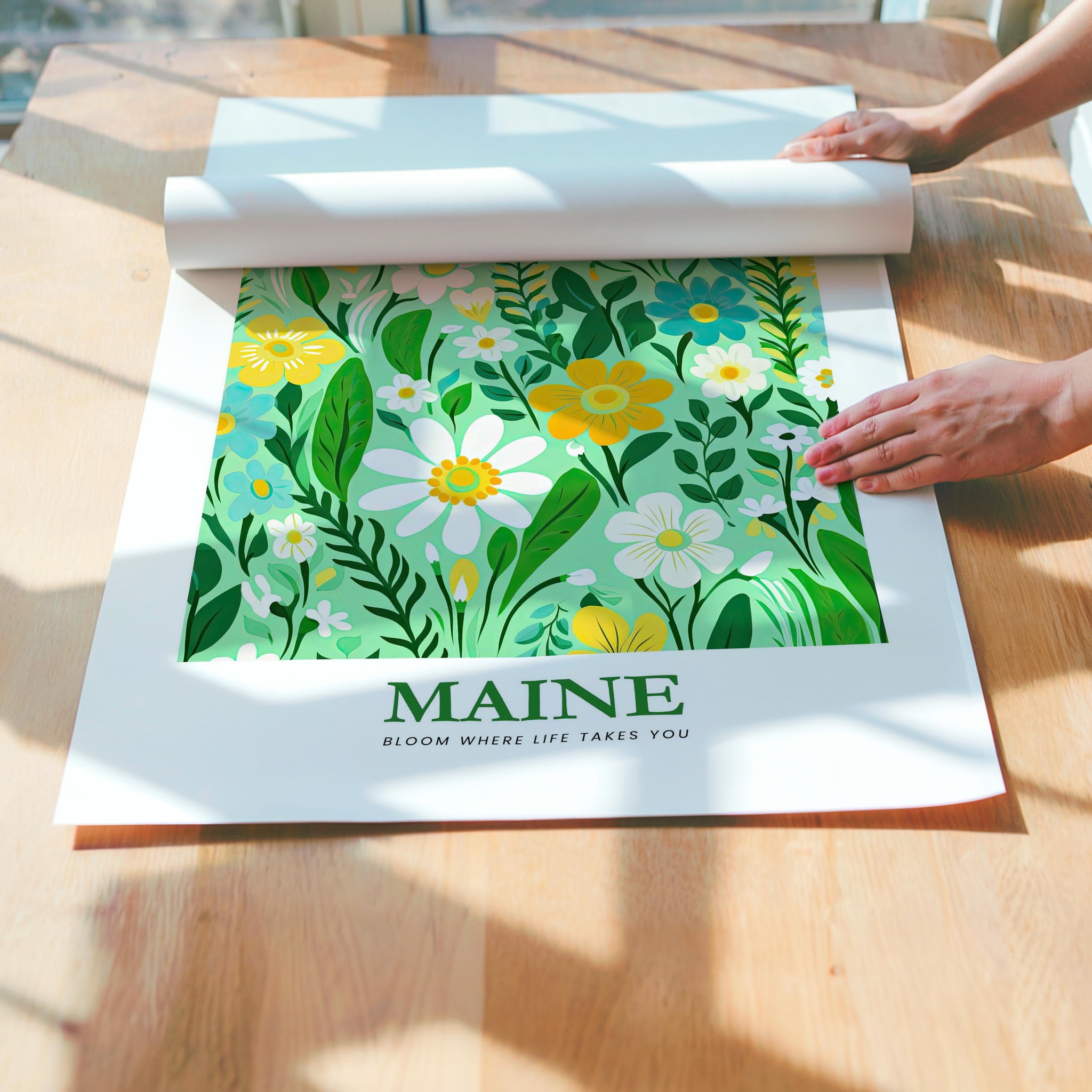 Maine Flower Poster