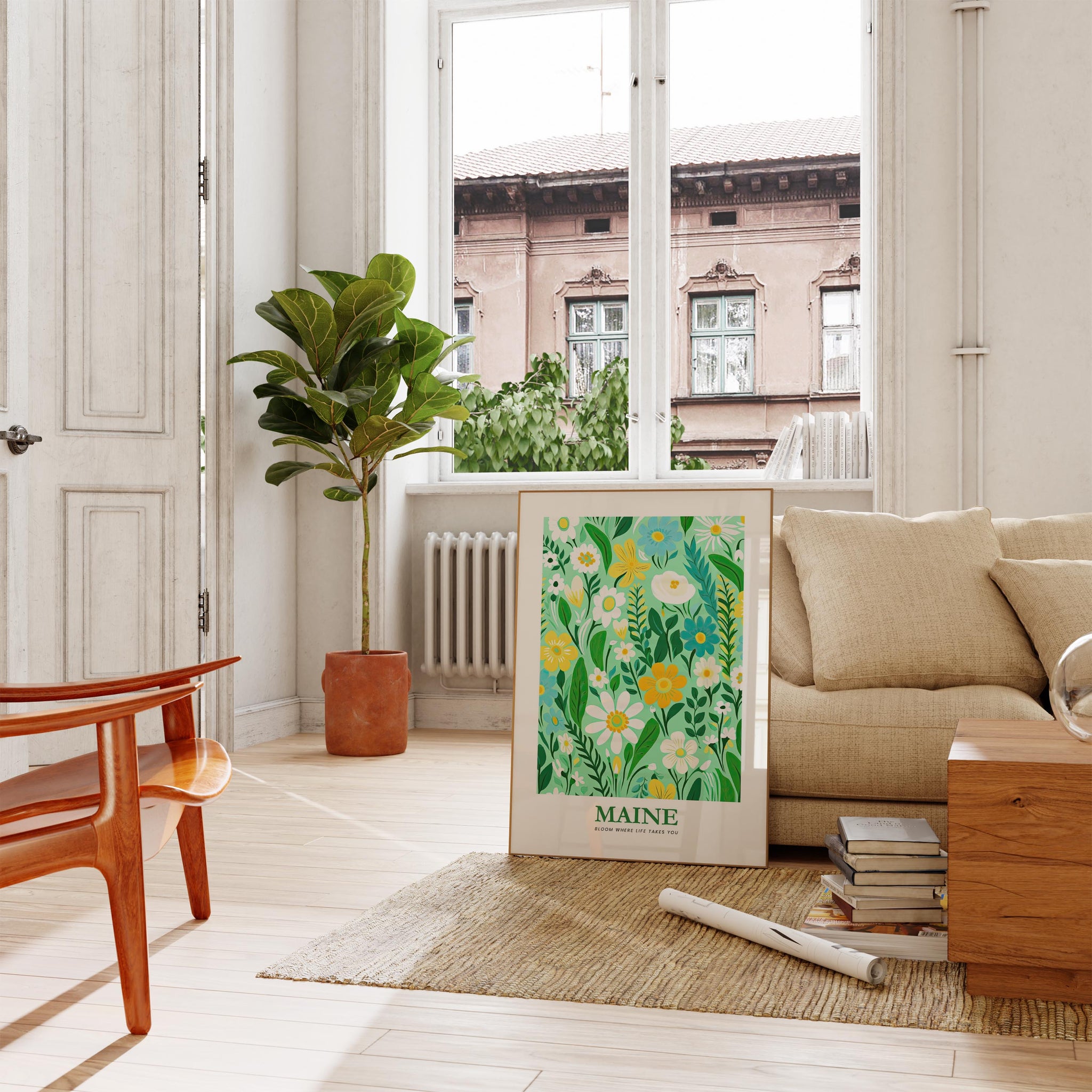 Maine Flower Poster