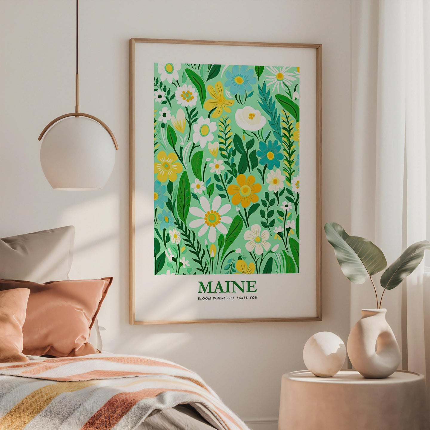Maine Flower Poster