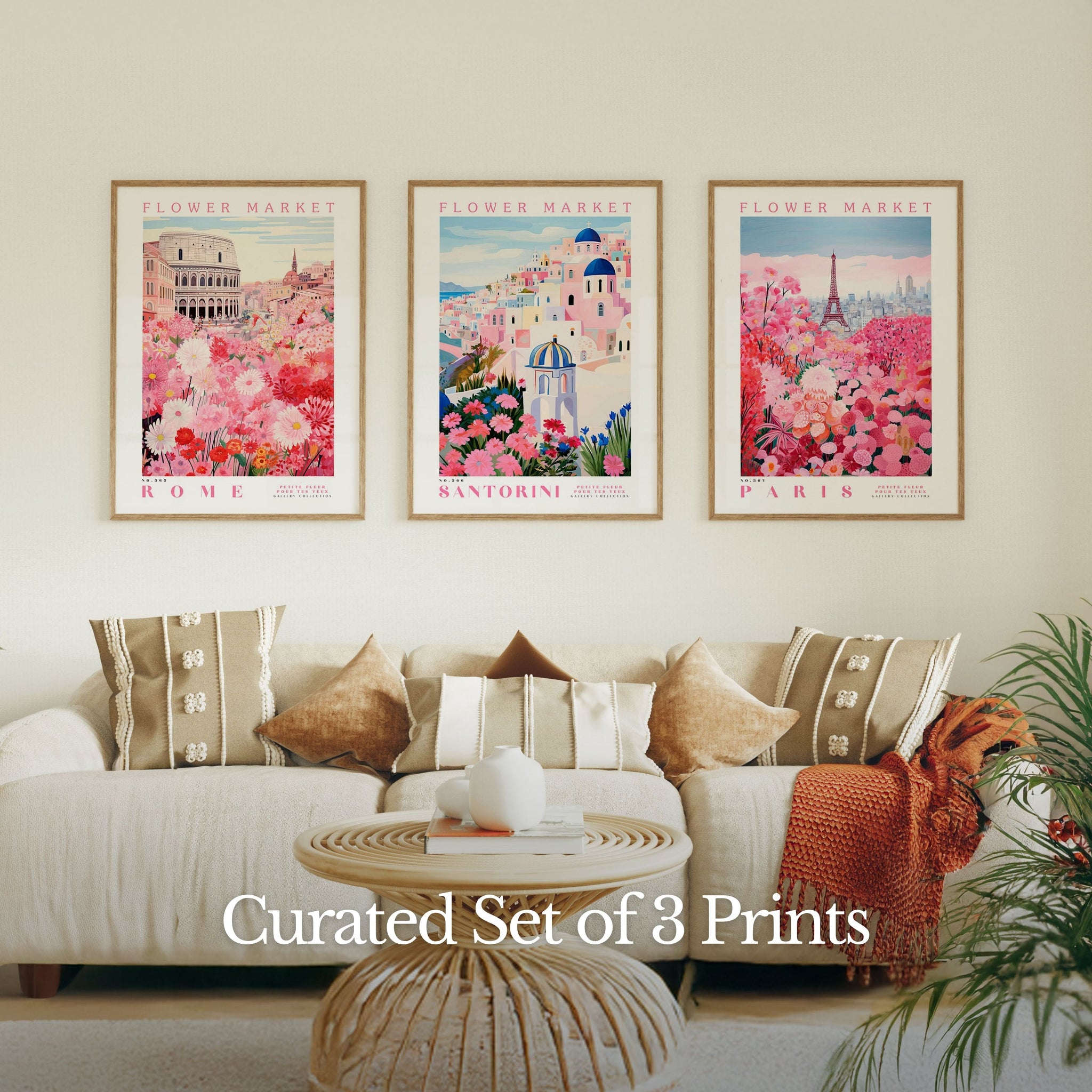 Flower Market Curated Set of 3 Prints