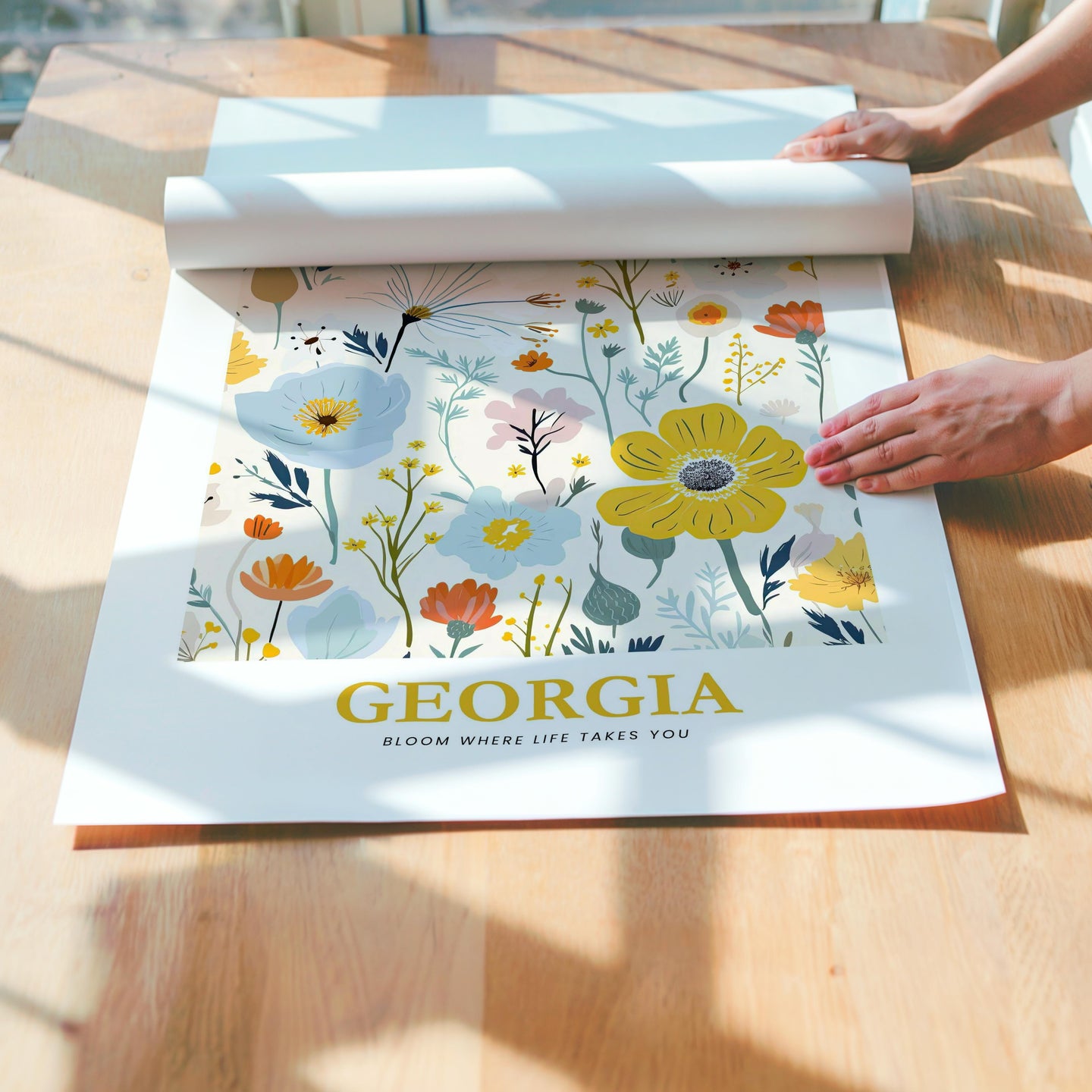 Georgia Flower Poster