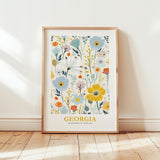 Georgia Flower Poster