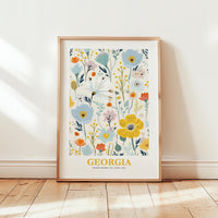Georgia Flower Poster