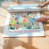North Dakota Flower Poster