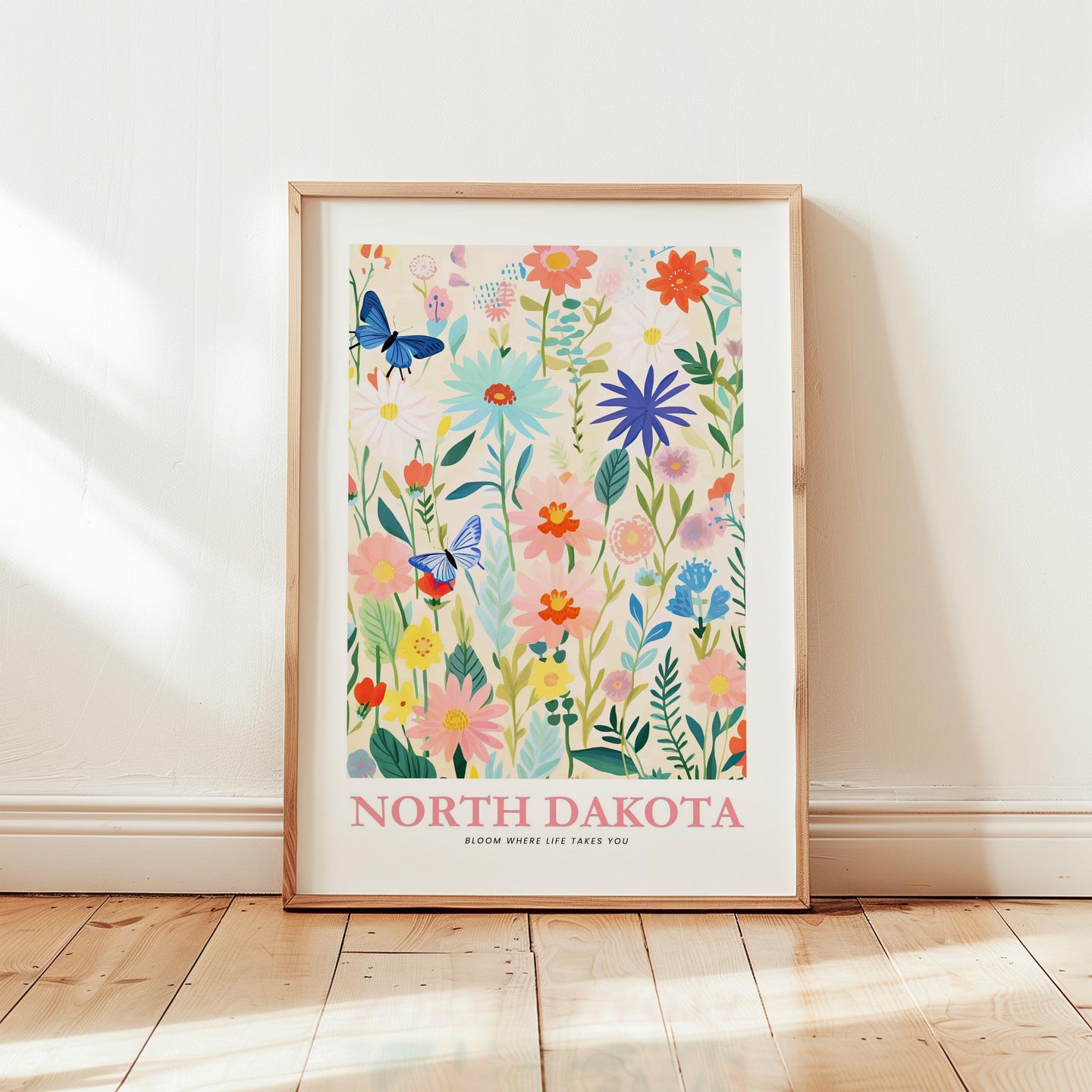 North Dakota Flower Poster