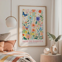 North Dakota Flower Poster