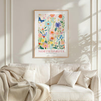 North Dakota Flower Poster