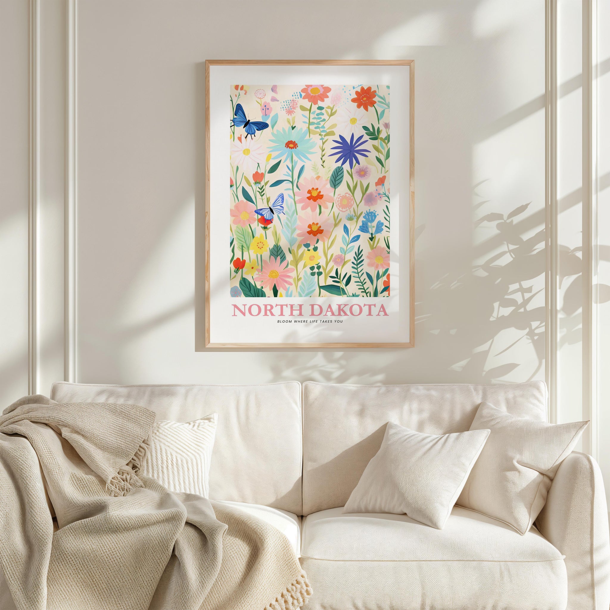 North Dakota Flower Poster
