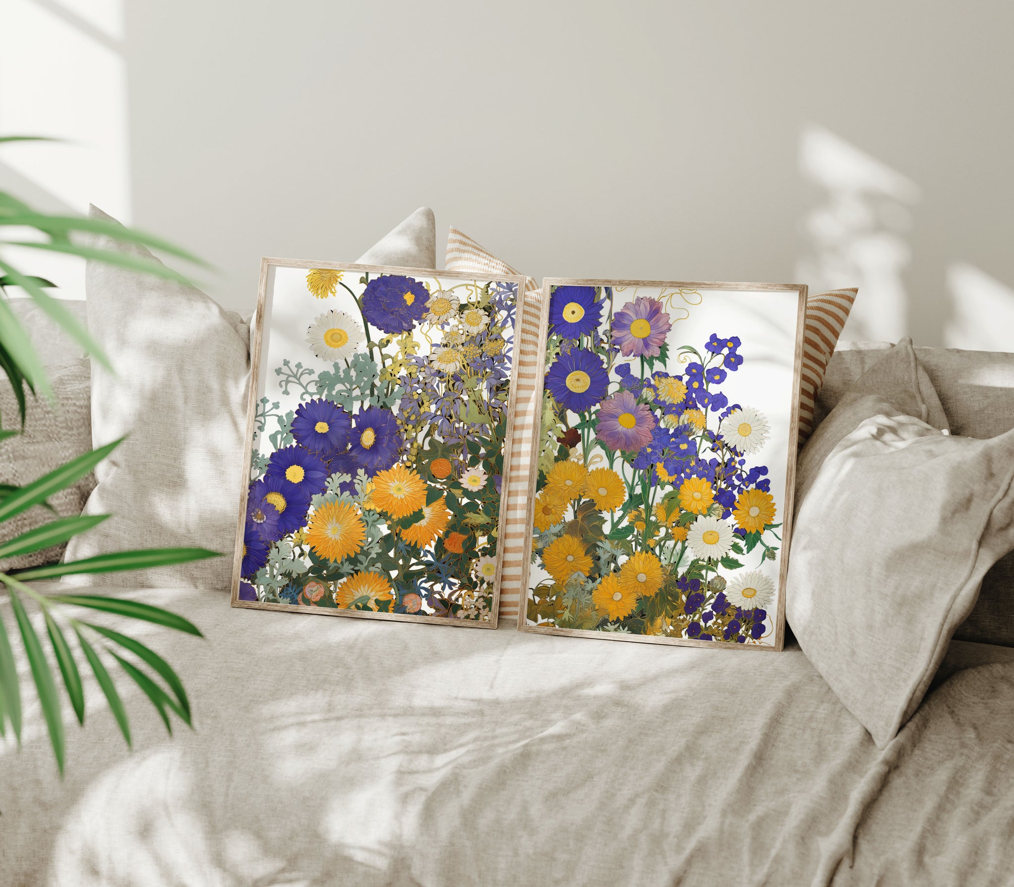 Flora Nouveau Due Art Print