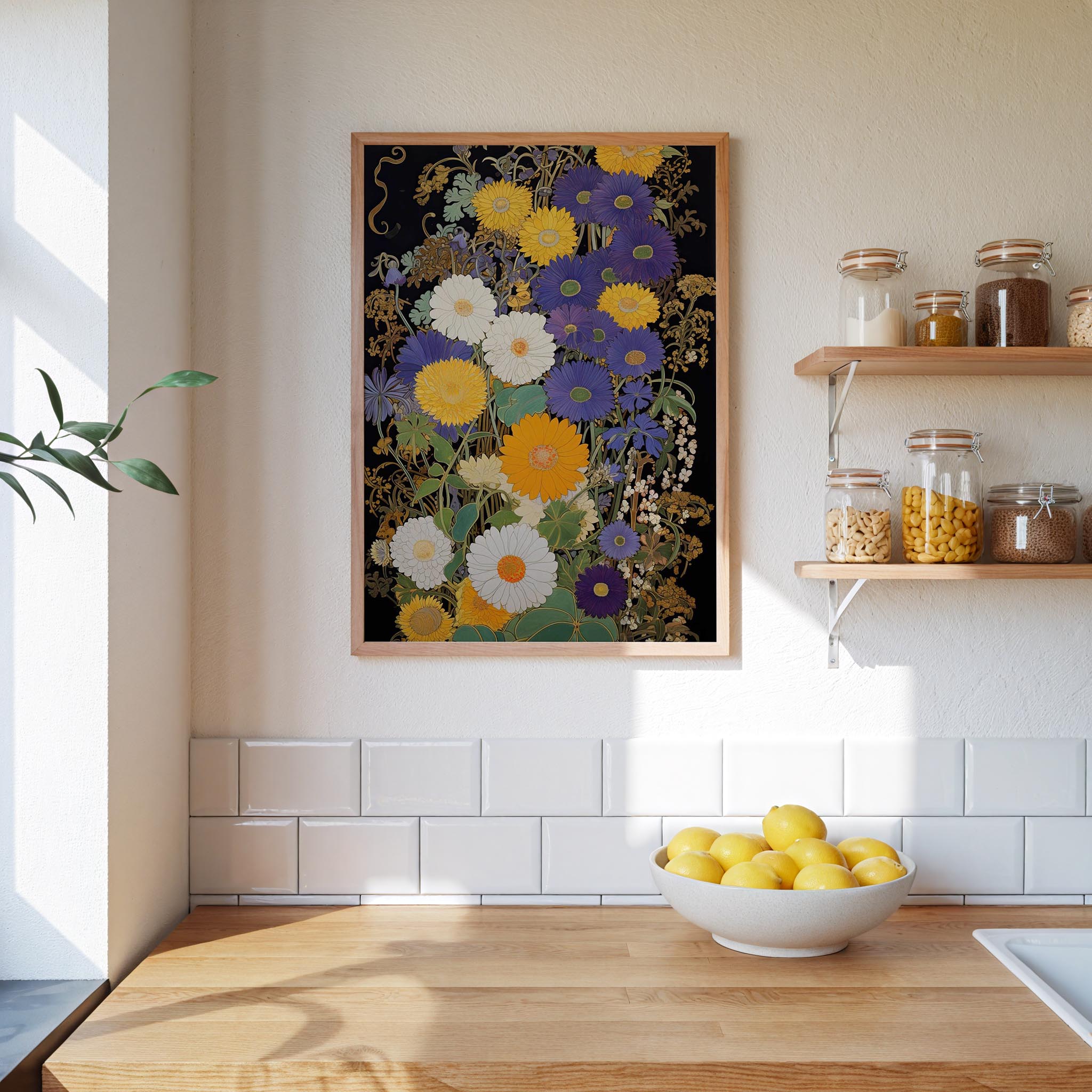 Midnight Flowers Art Print