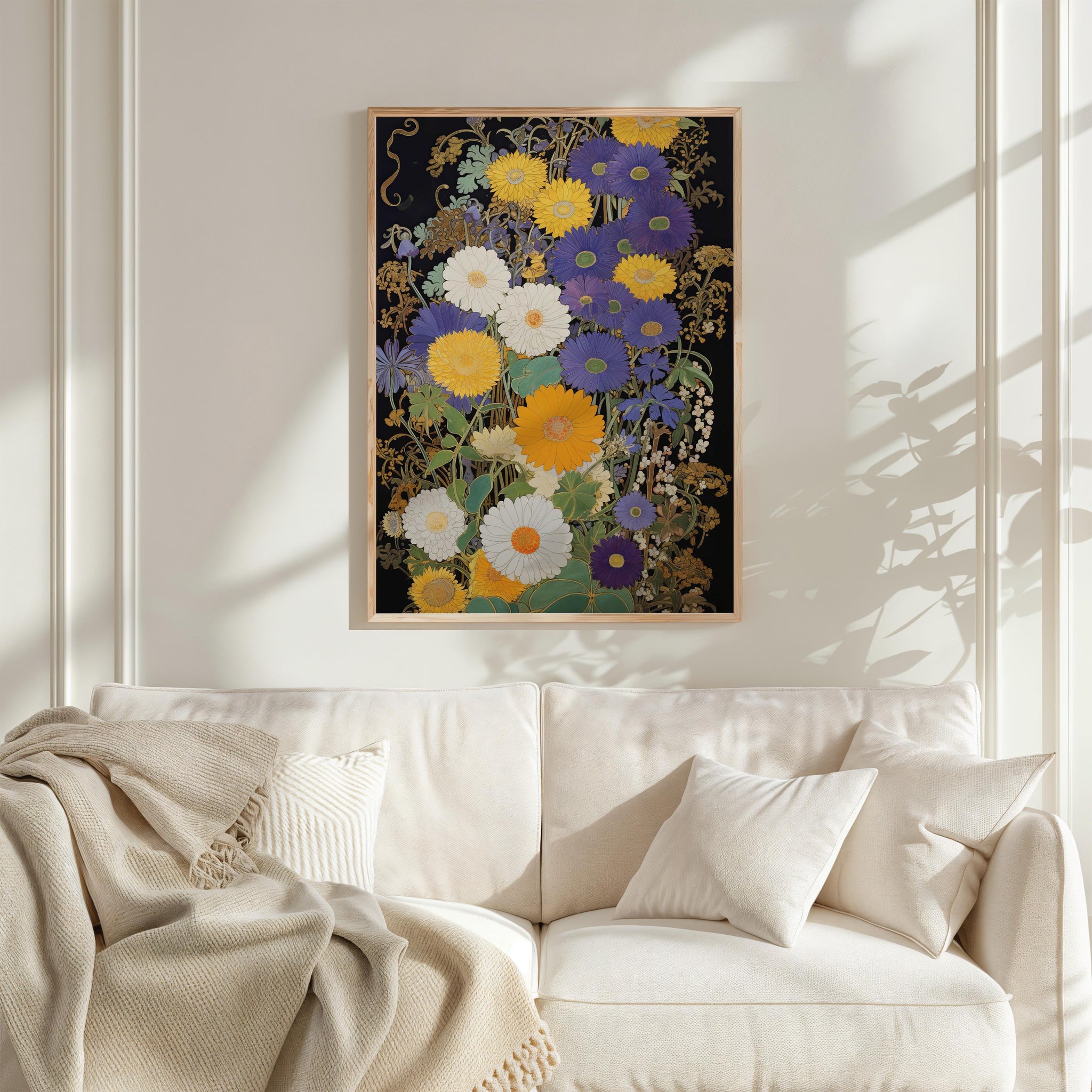 Midnight Flowers Art Print