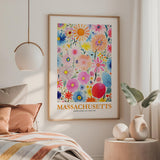 Massachusetts Flower Poster