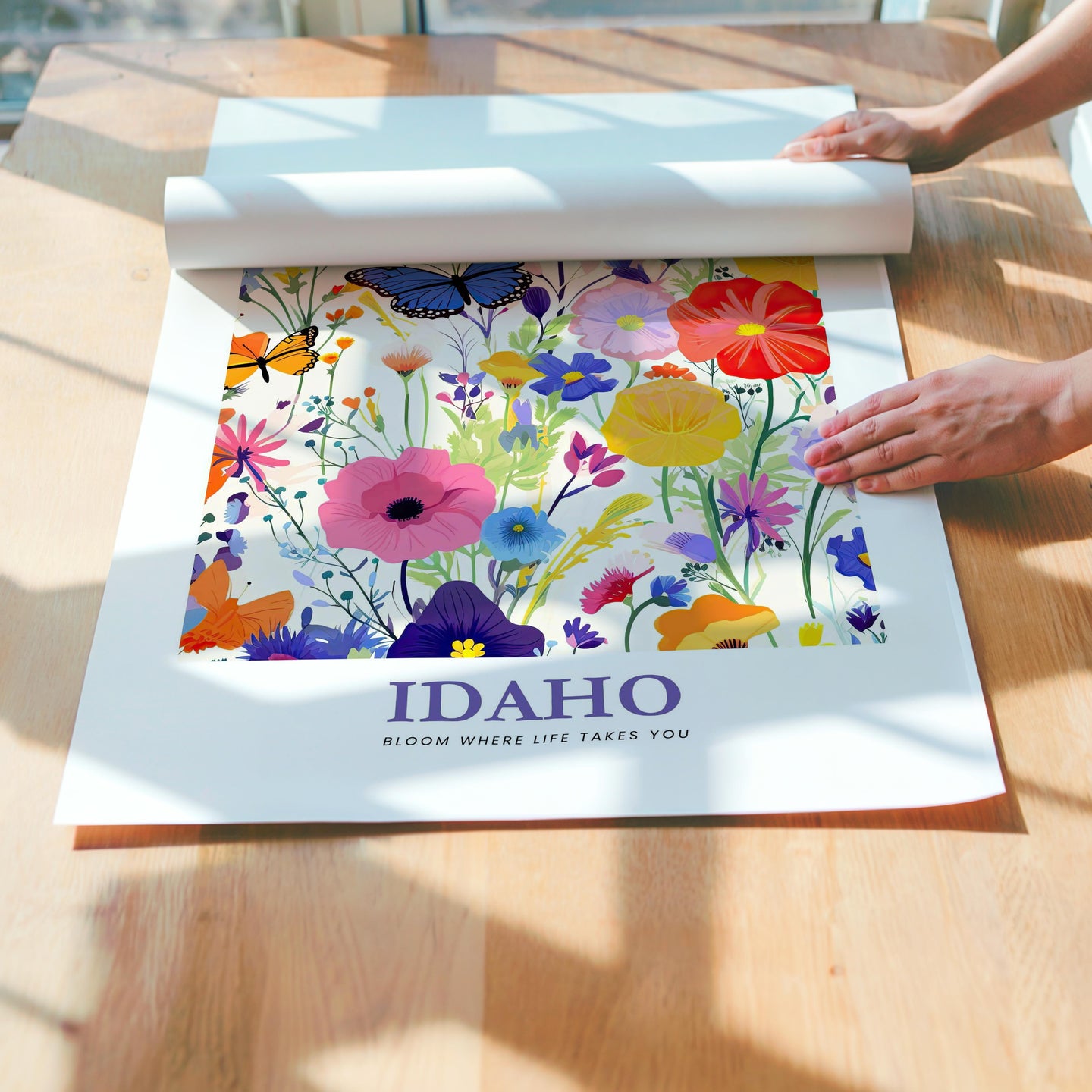 Idaho Flower Poster