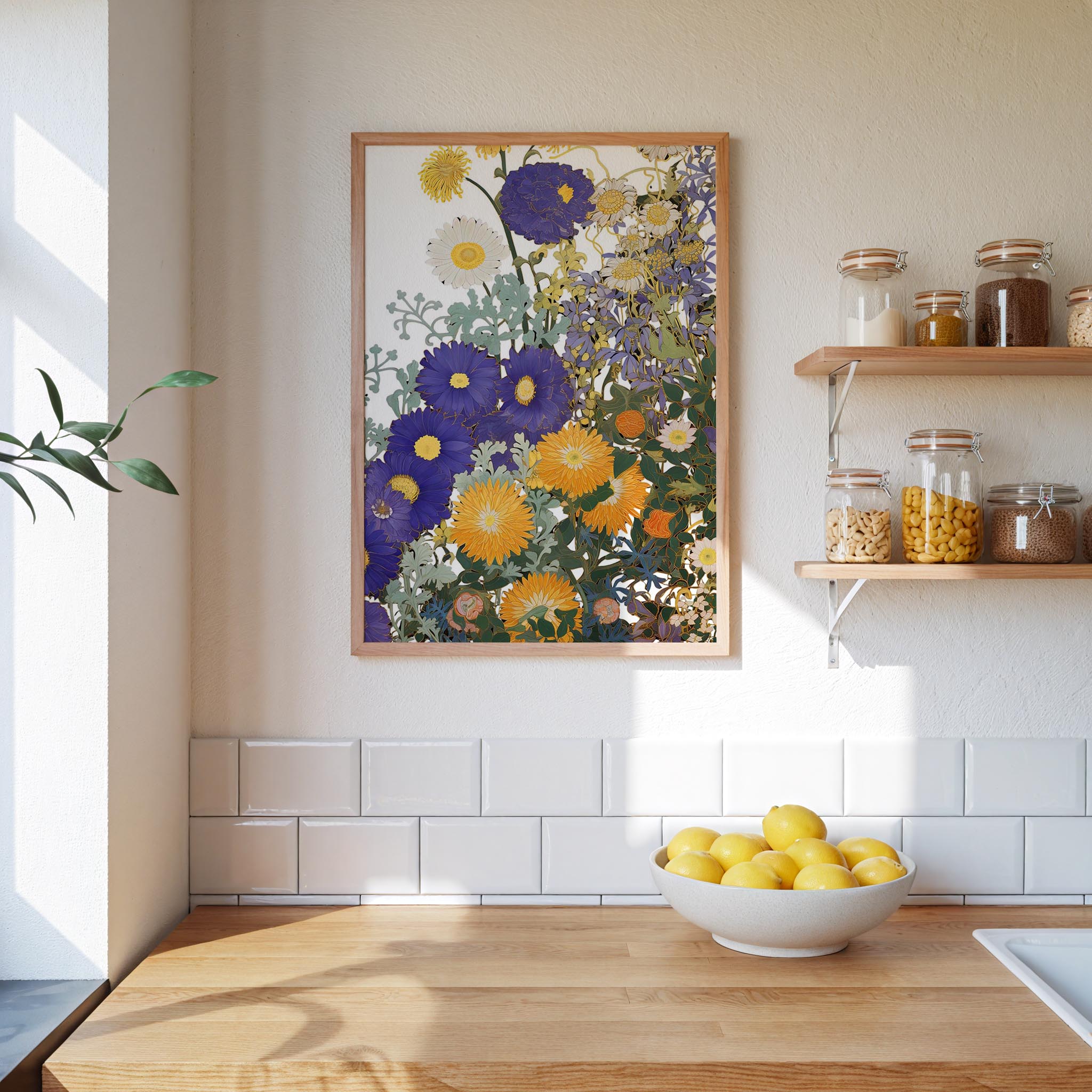 Flora Nouveau Due Art Print