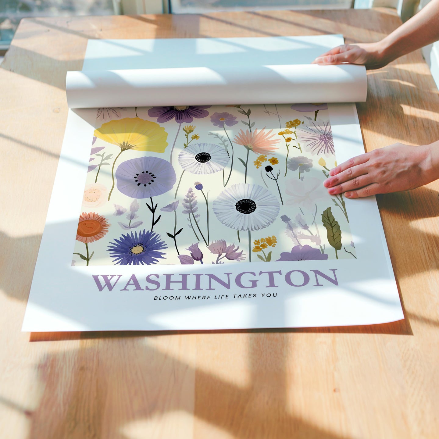 Washington Flower Poster